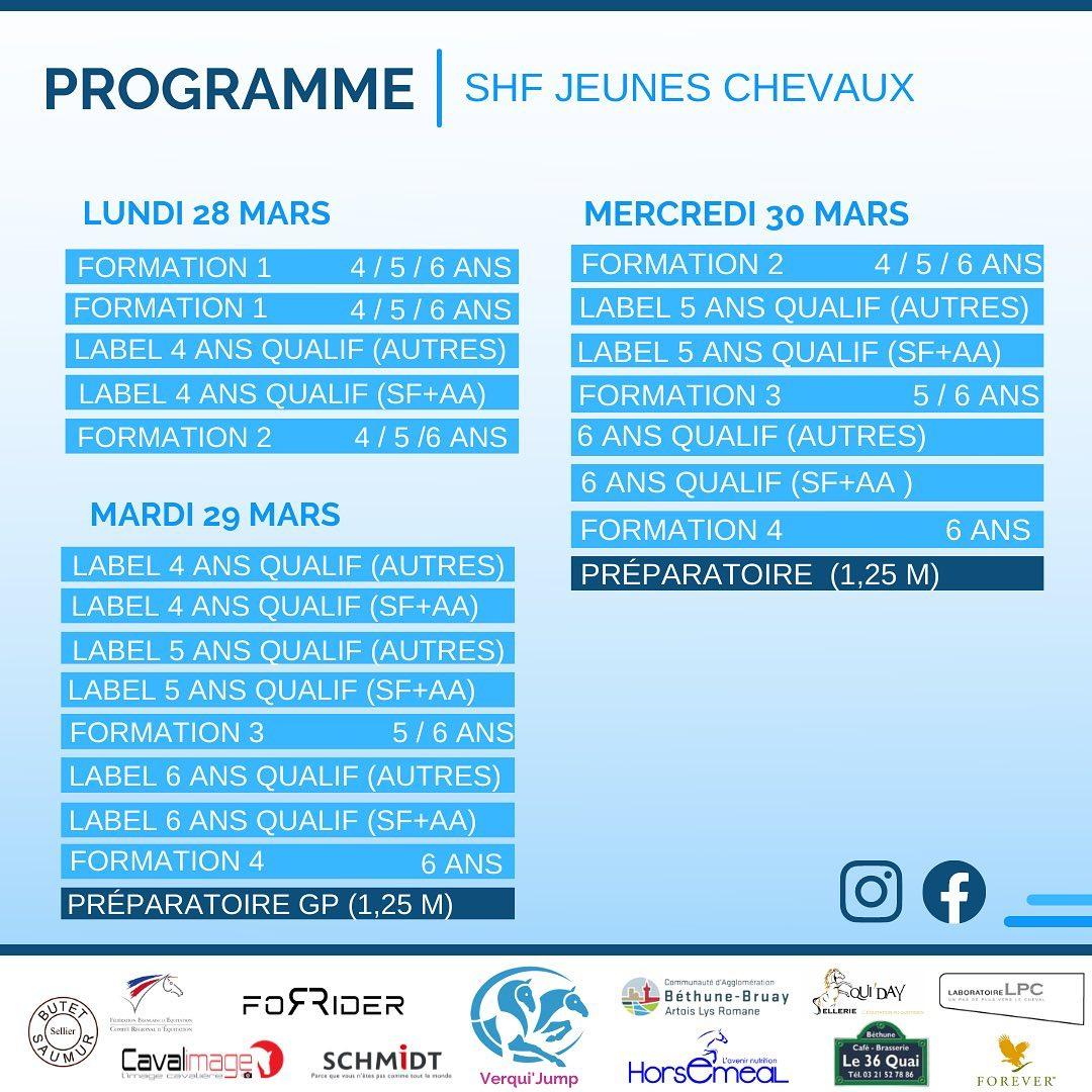 Cycles Classiques Jeunes Chevaux SHF - 28, 29, 30 mars 2022
